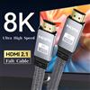 MIZIQIER Cavo piatto HDMI 8K 48Gbps ad alta velocità 8K60 4K120 144Hz Cavo HDMI 2.1 intrecciato 3D eARC HDCP 2.2 e 2.3 Compatibile con Roku TV/PS5