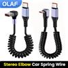 NONE Cavo da 66 W 100 W tipo C a tipo C per iPhone 15 Huawei Xiaomi Samsung cavo a molla per auto 6A cavo USB C corto a ricarica rapida