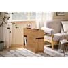 SoBuy FBT158-N Comodino con cassetto e vassoio Tavolino divano Tavolino stretto da soggiorno Naturale 25x70x55 cm