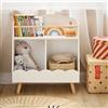 SoBuy KMB100-KW scaffale per bambini scaffale per libri a 3 scomparti per bambini Montessori Bianco BHT ca. 61x71x35 cm