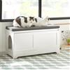 SoBuy FSR136-W casa per gatti scatola lettiera per cani e gatti panca per scarpe con sedile per casa per gatti casa per animali casa per animali