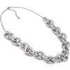 VLNET ® | Vestopazzo collana catena serpente | placcata in argento | lunghezza 52+6,5 cm | lavorazione artigianale | MI1133