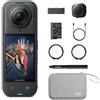X5 Pack Essential - Camera Impermeabile 8K 360º, Superba in Bassa Luce, Selfie S