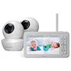 Babysense Baby Monitor Video e Audio HD da 5" con Schermo Split, Due Telecamere