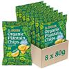 el origen chips di platano bio con sale marino, 8 x 80 g