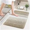COSY HOMEER Tappetino da bagno, 50 x 80 cm, antiscivolo, lavabile, lavabile in lavatrice, per doccia, bagno e bagno, beige