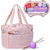 Teamoy Borsa con Coulisse per Lavoro a Maglia, Grande, Rosa (Solo Borsa)