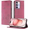 XINYEXIN Custodia in Pelle per Realme C85 5G/4G | Rosso, Cover a Libro, Portafoglio, Blocco RFID, Slot per Carte, Chiusura Magnetica, Supporto, Antiurto