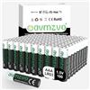 avmzvo Batterie AAA 100 pezzi, LR03 1,5 V, potenza duratura, alcaline, potenti, possono essere utilizzate per giocattoli, sveglie e altri dispositivi elettronici【10 anni di garanzia】