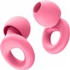 HOYIO Tappi Orecchie Antirumore Dormire, 2 Paia in Silicone SNR 27 dB, Riutilizzabili per Lavoro/Studio/Concerti/Viaggi Aerei, Adulti e Bambini con 8 Inserti + Sacchetto Portatile, Rosa