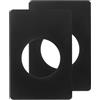 QUARKZMAN 1 Set 130x90mm / 5.12x3.54 Piastra Rinforzo per Maniglia Porta, Copertura Buco Serratura Acciaio Inossidabile per Riparazione Serratura Maniglia Porta, Nero