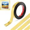 MeYuxg Modanatura Adesiva per Pareti, 5M x 0.8 CM Modanatura Adesiva, PVC Modanaturas Adesivas Flessibile, Staccare e Incollare Modanature per Pareti per Pareti, Armadi, Bagno, Camera Da Letto (Oro)