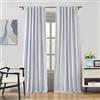 ZJDECOR Tende oscuranti a righe blu lunghe 213 cm, a righe su tessuto misto cotone bianco con fodera bianca, trattamento moderno per finestra della camera da letto, tasca posteriore per asta, 139,7 cm