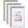 walther Design Chalet EL030W3 - Cornice portafoto, 20 x 30 cm, confezione da 3, bianco