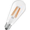 OSRAM LED Star Globe nella classica forma della lampadina Edison, 6,5 W / 806 lm, 4000 K per luce bianca fredda, CRI 80, vetro trasparente senza piombo, attacco E27, IP20, EEK E, diametro 64 mm.