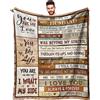 ZWERIVP Coperta da Tiro in 100% Poliestere per Marito, Regalo Romantico per Anniversario di Matrimonio, Compleanno o Festa del Papà, Dimensione 152,4 x 127 cm, Colore A Mio Marito