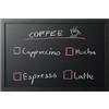 Bi-Office Lavagna Essentials, 90 x 60 cm, Superficie Non Magnetica, Cornice In MDF Nero