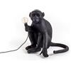 Monkey Lamp Sitting Black Lampada Da Tavolo - SELETTI 14922