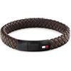 Tommy Hilfiger Jewelry Braccialetto da Uomo in Pelle Colore - Disponibile in Nero o Marrone o Blu