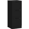HOMCOM Cassettiera compatta 3 cassetti con serrature e guide regolabili, 40 x 40 x 101 cm, nero | Aosom Italy