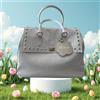 Picci Borsa Picci Pelle lucida con Borchie 42,5x33x19 cm
