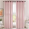 PONY DANCE Tende Rosa Baby Privacy Semitrasparenti per Cameretta Bambini Tende Salotto Moderne 2 Pezzi 140x220 CM Voile Curtains con Anelli per Camera da Letto