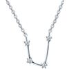 MicVivien Collana Donna Argento 925 Zirconia Cubica con Ciondolo 12 Costellazione, Oroscopo, Stella, Segno Zodiacale Collana con Pendente Gioielleria