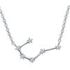 MicVivien Collana Donna Argento 925 Zirconia Cubica con Ciondolo 12 Costellazione, Oroscopo, Stella, Segno Zodiacale Collana con Pendente Gioielleria