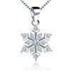 MicVivien collana in argento con pendente a fiocco di neve con zirconi