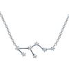 MicVivien Collana Donna Argento 925 Zirconia Cubica con Ciondolo 12 Costellazione, Oroscopo, Stella, Segno Zodiacale Collana con Pendente Gioielleria