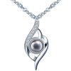 MicVivien Collana che proietta la scritta Ti amo in 100 lingue, in argento Sterling 925, per mamma e donna, Zirconia cubica, zirconia cubica