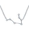 MicVivien Collana Donna Argento 925 Zirconia Cubica con Ciondolo 12 Costellazione, Oroscopo, Stella, Segno Zodiacale Collana con Pendente Gioielleria