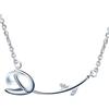 MicVivien Collana con Ciondolo Tulipano in Argento 925, Pendente Fiore Argento con Perla Collana Gioielli Donna per Mamma Fidanzata Moglie