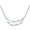 MicVivien Collana Donna Argento 925 Zirconia Cubica con Ciondolo 12 Costellazione, Oroscopo, Stella, Segno Zodiacale Collana con Pendente Gioielleria