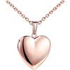 MicVivien Acciaio Inossidabile Collana con Ciondolo portafoto a Forma di Cuore con Modello Doppio Cuore/Love, Personalizzata Collane Gioielli per Mamma Donne Ragazze