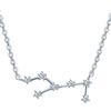 MicVivien Collana Donna Argento 925 Zirconia Cubica con Ciondolo 12 Costellazione, Oroscopo, Stella, Segno Zodiacale Collana con Pendente Gioielleria