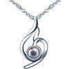 MicVivien Collana che proietta la scritta Ti amo in 100 lingue, in argento Sterling 925, per mamma e donna, Pietra di vetro