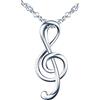 MicVivien Collana e Orecchini per Donna Argento 925 Nota Musicale con Zirconia Cubica Chiave di Violino Set di Gioielli per Mamma Donne Ragazze