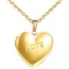 Collana Medaglione Portafoto A Cuore In Acciaio Inox – Con Catena 50 Cm Per Mamma E Ragazze