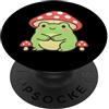 Cute Cottagecore Frog Aesthetic Toad Gra Kawaii Cottagecore Estetico Rana Fungo Cappello Anfibio PopSockets PopGrip Adesivo
