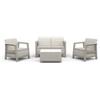 Keter Salotto da giardino per 4 persone beige SCANDI KETER con cuscini beige