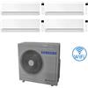 Samsung Climatizzatore Condizionatore Samsung WINDFREE PREMIÈRE Essential White Wifi Quadri Split R32 Inverter 7000 + 7000 + 7000 + 9000 BTU con U.E. AJ080TXJ4KG/EU Classe A++/A+ NOVITÁ 2026