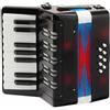 Classic Cantabile Bambino Nero Fisarmonica per Bambini, Nero (da 3 anni, 17 tast