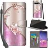 PHINIENLAND Cover per Samsung Galaxy S10 Plus Case PU Pelle Custodia [Kickstand] [Chiusura magnetica] [Slot per Schede], Portafoglio Flip Custodia per Samsung S10 Plus,Rosa