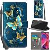 PHINIENLAND Cover per Oppo A54 5G / A74 5G PU Pelle Custodia Flip Turquoise