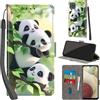 PHINIENLAND Cover per Samsung Galaxy A12 / M12 / F12 Case PU Pelle Custodia [Kickstand] [Chiusura magnetica] [Slot per Schede], Portafoglio Flip Custodia per Samsung A12,Panda