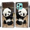 KENHONER Custodia per Honor 400 Lite 5G, Panda | Portafoglio Pelle PU, Magnetica, Resistente Agli Urti, Scomparto Carte Credito, Pieghevole, Flip Libro, Motivo