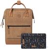 Cabaïa - Zaino Adventurer Dubaï - Medium 18L - Idrorepellente - scomparto per PC fino a 13″ - 2 tasche intercambiabili - Vegan certificato - Zaino da viaggio, lavoro e scuola - Marrone