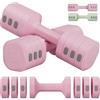 LIFERUN Set di 2 manubri regolabili 2 in 1, per donne e uomini, 4 livelli di peso con adattatore kettlebell, set di manubri per casa (Verde pastello (Coppia))