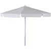 VERDELOOK | Ombrellone Quadrato 3x3 m H.2,7 m Ecrù con Palo Centrale in Alluminio Ø48 mm, Ombrellone da Giardino in Metallo con 8 Stecche e Copertura in Poliestere 160 gr/m²